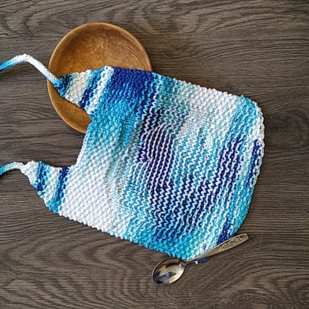 Hand Knit Baby Bib